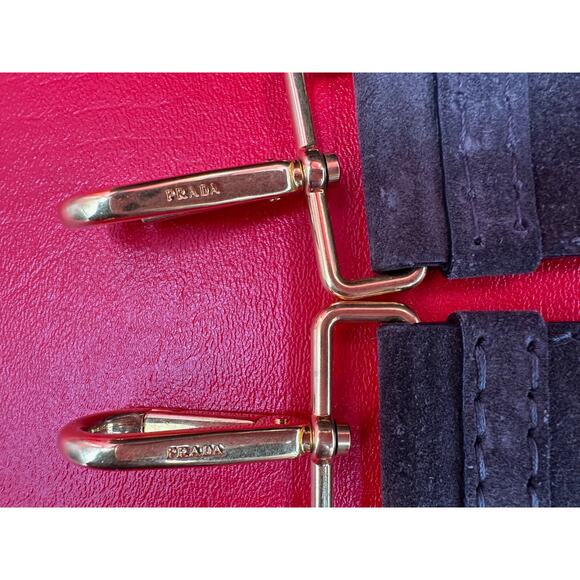 Prada Grafite Scamosciato Jumbo Spacious Brown Suede Shopping Overnight Tote Bag - Picture 16 of 16